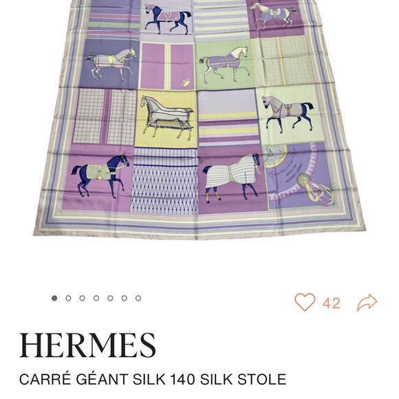 Hermes Shawl Large Scarve - Picture 12 of 15